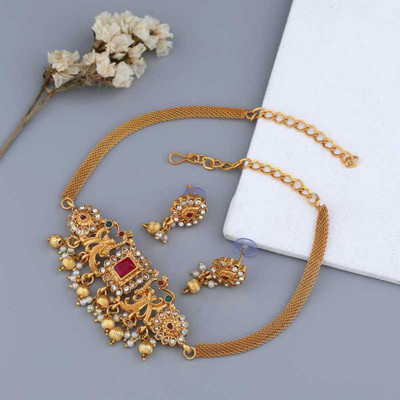 ANOUK Alloy Gold-plated Gold Jewellery Set(Pack of 3)