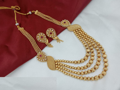 VINSIGHTS Alloy Gold-plated Gold Jewellery Set(Pack of 1)