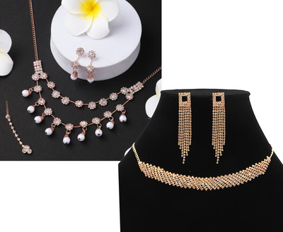 KAPYANSH Alloy Gold-plated Rose Gold Jewellery Set(Pack of 2)