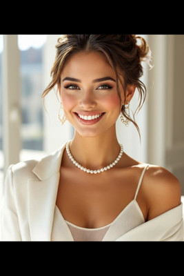 EAS Accessorize Alloy Gold-plated White Jewellery Set(Pack of 1)