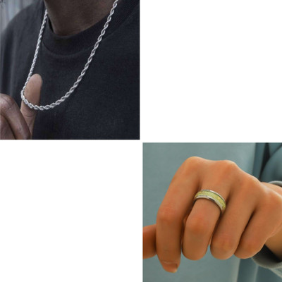 Vipunj Alloy Sterling Silver Green, Silver Jewellery Set(Pack of 1)