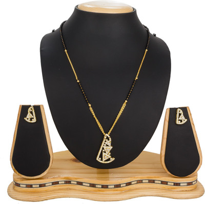 LUXOR Alloy Gold-plated Black, Gold Jewellery Set(Pack of 1)