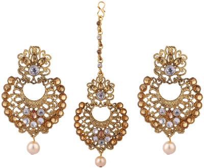 BHANA CREATIONS Brass Gold-plated Gold Jewellery Set(Pack of 3)