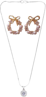 SRK Fashions Stone White, White Jewellery Set(Pack of 1)
