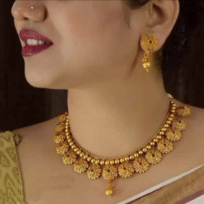 REDMOD Copper Gold-plated Gold Jewellery Set(Pack of 2)