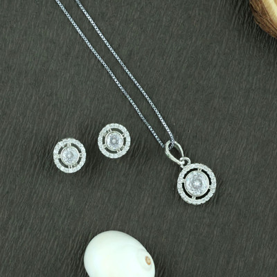 Bhagya Lakshmi Alloy Silver Jewellery Set(Pack of 1)