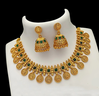 shreelaxmicreation Alloy Gold-plated Gold Jewellery Set(Pack of 1)