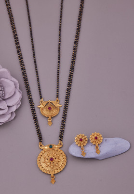 house of common Brass Gold-plated Gold Jewellery Set(Pack of 3)