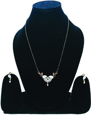 BELLACRAZE Brass Gold-plated Black, Gold Jewellery Set(Pack of 1)