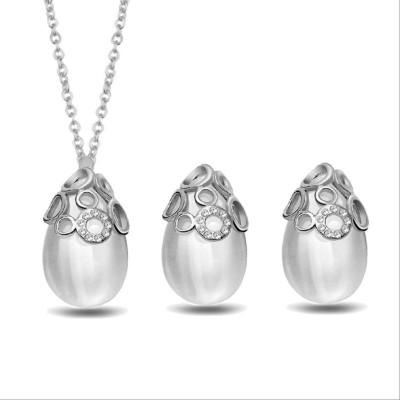 University Trendz Stainless Steel Silver White, Silver Jewellery Set(Pack of 3)