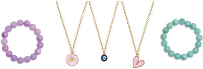 EnlightenMani Alloy Gold-plated Multicolor Jewellery Set(Pack of 5)