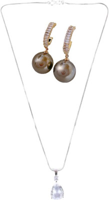 SKG Fashions Stone White, Black Jewellery Set(Pack of 1)