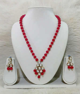 JN Handicraft Brass Copper Red Jewellery Set(Pack of 1)