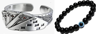 Neerajyoti Metal Silver, Purple, White, Blue, Black Jewellery Set(Pack of 2)