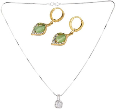 SRK Fashions Alloy White, Green Jewellery Set(Pack of 1)