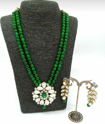 Ronak Fashion Alloy Gold-plated Green Jewellery Set(Pack of 1)