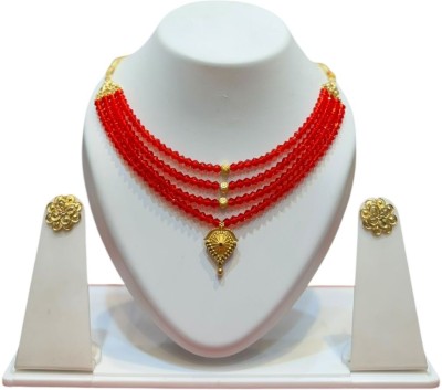 RNJewels Alloy Red Jewellery Set(Pack of 1)