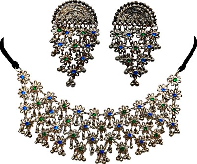 AARUSHI CREATION Alloy Sterling Silver Multicolor Jewellery Set(Pack of 1)