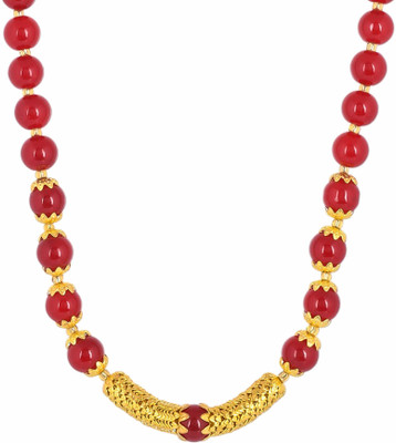 Avisha Brass Ruby Red Jewellery Set(Pack of 1)
