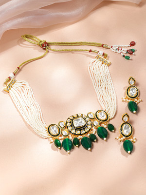 RUBANS Brass Gold-plated Gold Jewellery Set(Pack of 3)