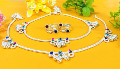AamNa Enterprises Alloy Silver Silver Jewellery Set(Pack of 4)