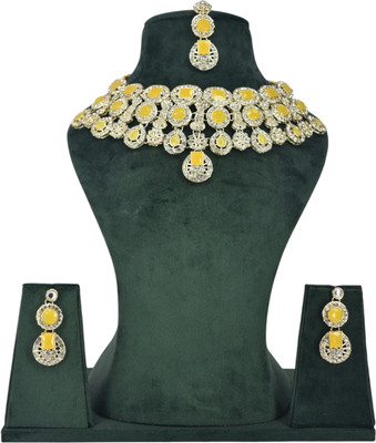 Dmc Alloy Gold, Yellow Jewellery Set(Pack of 1)