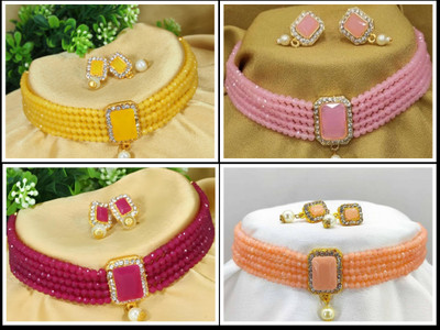 JMBW Metal Multicolor Jewellery Set(Pack of 4)