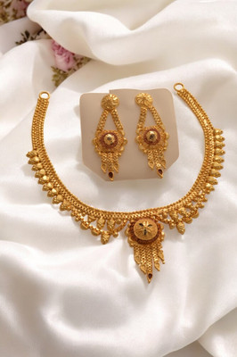 RADHEKRISHNA IMITATION Copper Gold-plated Gold Jewellery Set(Pack of 1)