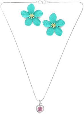 asthacollection Stone Pink, Blue Jewellery Set(Pack of 1)