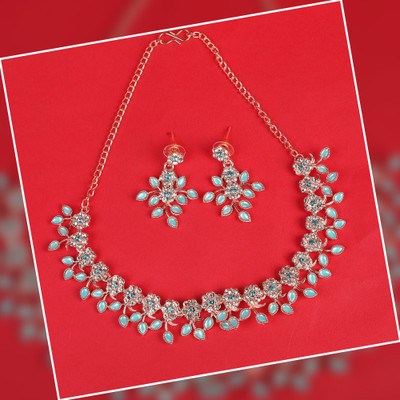 Kord Store Alloy Copper Blue Jewellery Set(Pack of 3)