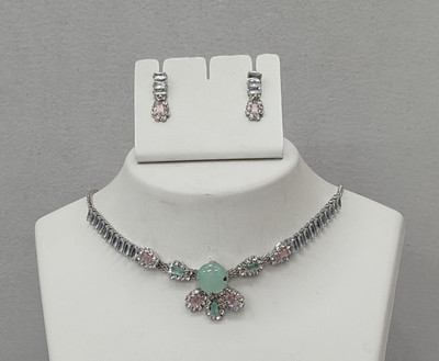 KHWAIHISH Alloy Rhodium Silver Jewellery Set(Pack of 1)