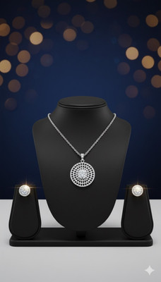 Dazzle Jewel Alloy White Jewellery Set(Pack of 1)