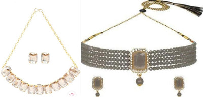 JMBW INTERNATIONAL Alloy White, Grey Jewellery Set(Pack of 2)