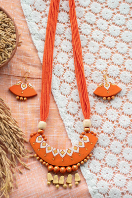 SHILPOGRAM Terracotta Orange Jewellery Set(Pack of 1)