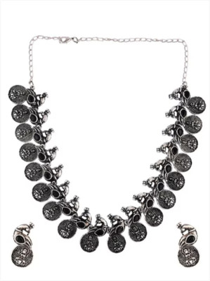 Eivri Brass Brass Black Jewellery Set(Pack of 1)