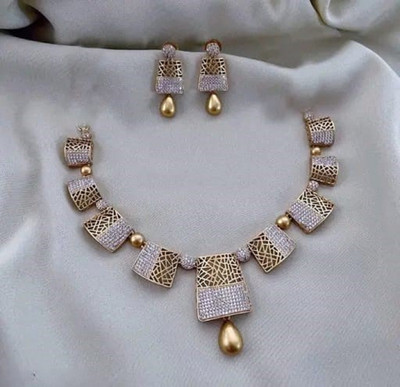 RIENTA JWL Alloy Gold-plated Gold Jewellery Set(Pack of 1)