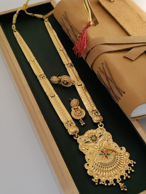 Manmit Enterprise Brass Gold-plated Gold Jewellery Set(Pack of 1)