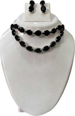SIYARIKA CREATION Sterling Silver Sterling Silver Black Jewellery Set(Pack of 1)