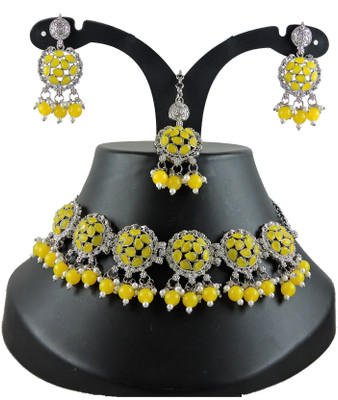 VATSALYA creation Alloy Gold-plated Yellow Jewellery Set(Pack of 1)