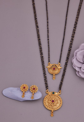 house of common Brass Gold-plated Gold Jewellery Set(Pack of 3)