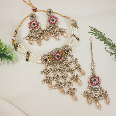 Atulya Alloy Gold-plated Multicolor Jewellery Set(Pack of 4)