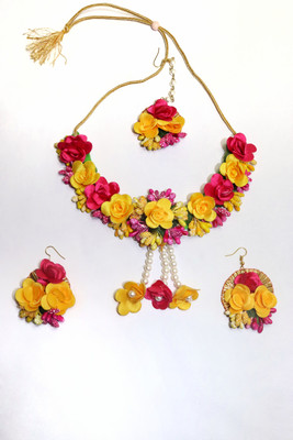 Shubh Lakshmi Creation Fabric Multicolor Jewellery Set(Pack of 1)