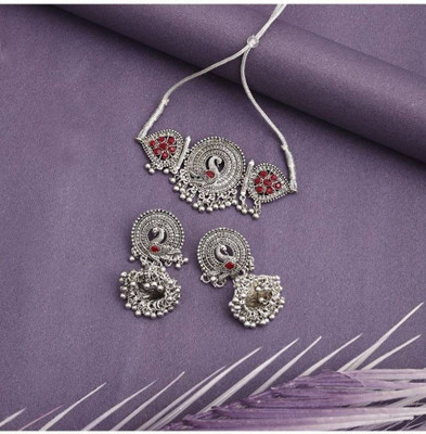 Lathar Alloy Silver Jewellery Set(Pack of 1)