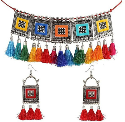 house of common Alloy Sterling Silver Multicolor Jewellery Set(Pack of 1)