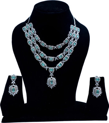LUSTRA Brass Silver Silver Jewellery Set(Pack of 1)