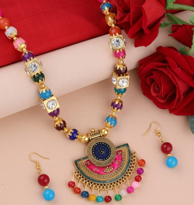 Kuber Arts Metal, Glass Multicolor Jewellery Set(Pack of 1)