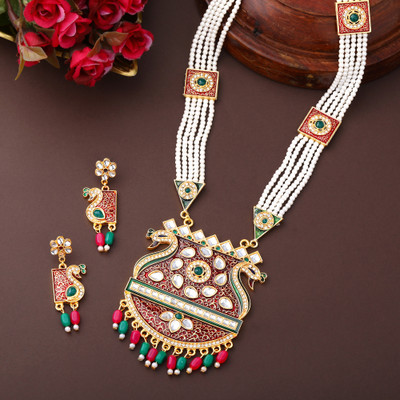 GehenabyEstele Alloy Gold-plated Multicolor Jewellery Set(Pack of 3)