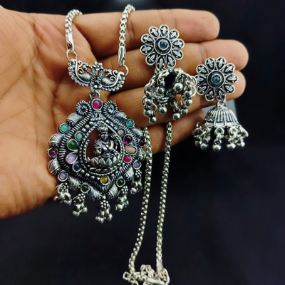 RAMIDOM Oxidised Silver Silver Jewellery Set(Pack of 2)