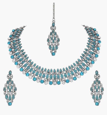Arthi Metal Blue, White Jewellery Set(Pack of 1)