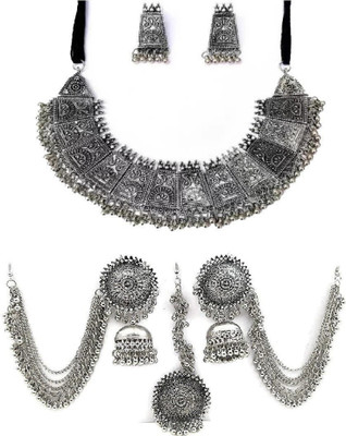SGM Oxidised Silver Silver Jewellery Set(Pack of 1)